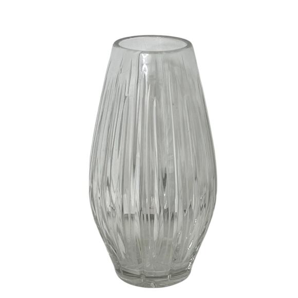 Vintage Hand Cut Clear 24% PbO Lead Crystal Vase 10" Made in Poland - Picture 1 of 7